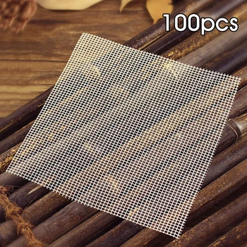 

100pcs Garden Supplies Portable Bottom Grid Mat Bonsai Anti Corrosion Glass Fiber Flower Pot Mesh Pad Hole Leakproof Breathable
