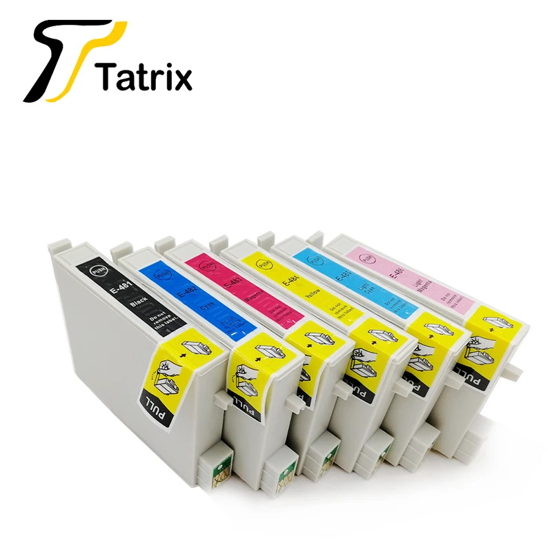 Tatrix для Epson 6X T0481 для T0486 патрон чернил для принтера Epson R200 R220 R300 R300M R320 R340 RX500 RX600 RX620 RX640 и т. д. принтеров