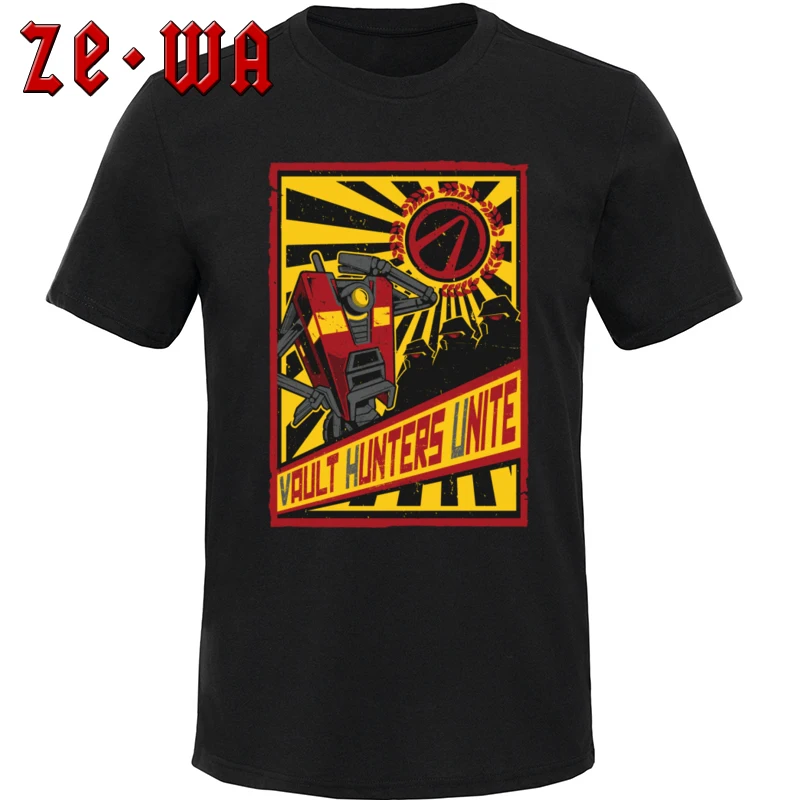 Vault_Hunters_Unite__10462 Summer Tshirts for Men 100% Cotton Fall Tops Shirts Tops & Tees Short Sleeve On Sale Round Neck Vault_Hunters_Unite__10462 black