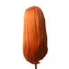 WoodFestival Orange Anime Cosplay Wig Long Straight Heat Resistant Fiber Synthetic Wigs for Women Party ► Photo 2/6