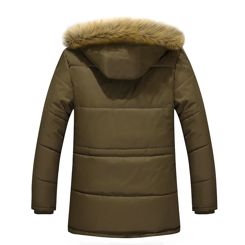 Мужская Утепленная куртка, парка, теплая зимняя ветрозащитная куртка, пальто, повседневная мужская пуховая парка с капюшоном, верхняя одежда, хлопковая стеганая куртка