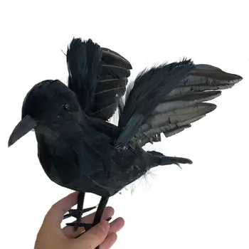 

6Pcs/set Realistic Black Ravens Halloween Party Decor Movie Prop Fake Crow