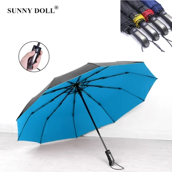 

Windproof 10 Ribs Automatic Folding Umbrella Female Male Car Luxury Business Large Umbrellas Men Rain Women Parasol Double Cloth