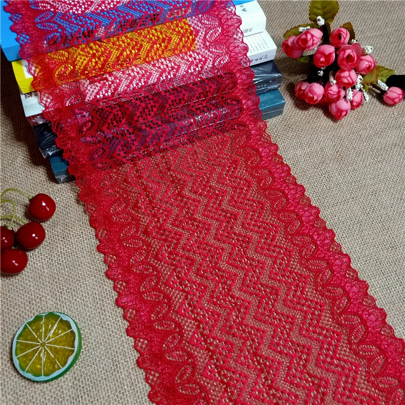 19CM Elastic Lace Fabric lace ribbon lace fabric lace sewing accessories lace sewing supplies lace accessories lace garment accessories clothing accessories clothing craft accessories For wedding decoration