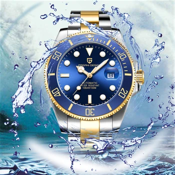 

New Design PAGANI Stainless Steel Luxury Brand Automatic Mechanical Watch Men Waterproof Business Watch Sport Watches For Men