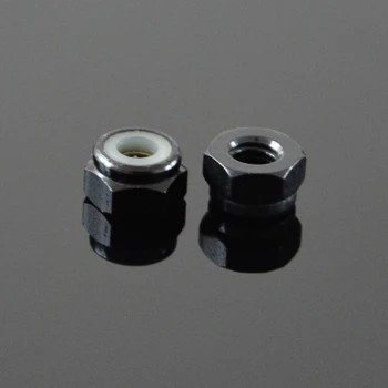 

5pcs M3 aluminum alloy stop loose anti-loose nuts with nylon washer Locking self-locking colored nut black color