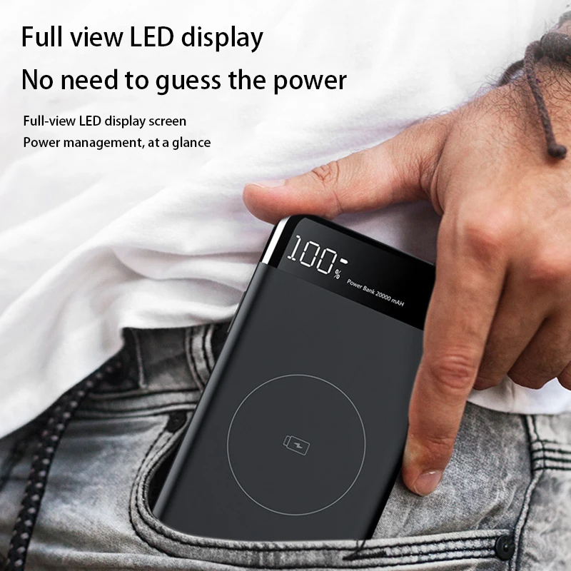 10000 мАч портативное Qi Беспроводное зарядное устройство банк питания для Xiaomi iPhone ультратонкий внешний аккумулятор быстрая Беспроводная зарядка Банк питания