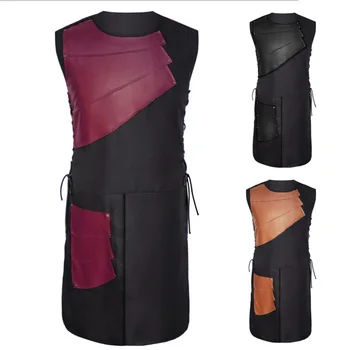 

Men Vest Anime Cosplay for Medieval Retro Clothing Sleeveless Bandage Vestidos Costume for Adults in Halloween Carnival Party