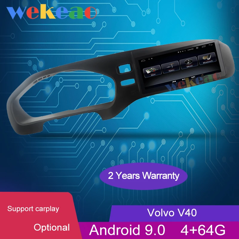 Wekeao 8 &quotсенсорный экран Android 9 0 автомобильное радио для Volvo V40 Авторадио Авто