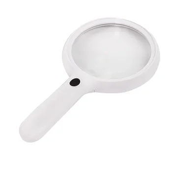 

Optical Acrylic Lens Handheld Lighted Newspaper Reading Magnifier 112mm LargeMagnifier Sheet Magnifying Glass with LED Lights 2x