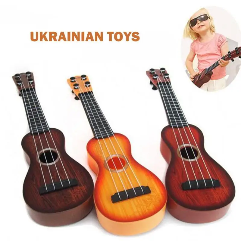 Классическая Имитация древесины Ukelele гитарные Игрушки Музыкальные инструменты для детей образование Монтессори игрушки для детей Рождественский подарок