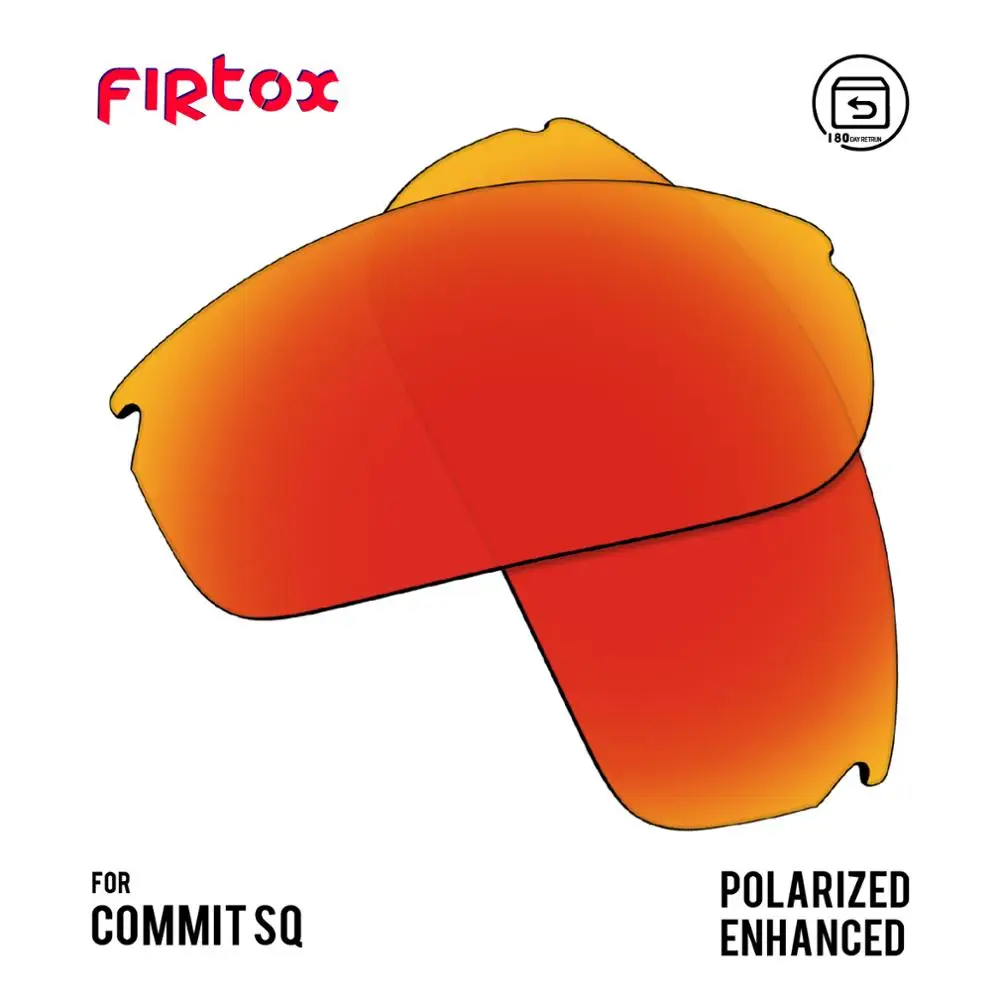 Fire Red Mirror Firtox настоящие поляризованные улучшенные Сменные линзы для солнцезащитных очков-солнцезащитных очков Окли Commit SQ OO9086(только линзы)-огненный красный - Цвет линз: Fire Red Mirror