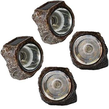 

Solar Rock Lamp, 10 LED Outdoor Solar Garden Stone Rock Lamp for Courtyard, Passage (Warm White)