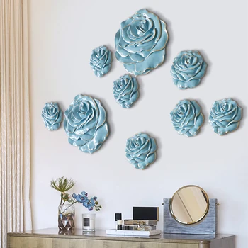

3D WALL STICKERS RESIN ROSE FLOWER MURAL CRAFT FOR WALL LIVING ROOM BEDROOM TV BACKGROUND WALL DECOR FOR HOME DECORATIVE
