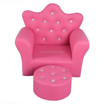 

Korean Children's Furniture Chair Quality Crown Combination Sofa with Stool Children Seat Sofa Set 58x40.5x48cm 4 Colors