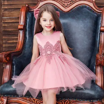 

CAILENI Children Graduation Prom Ball Gown For 2-8Years 2019 New Kid Girls Noble Purple Princess Dress Birthday Party Frock Girl