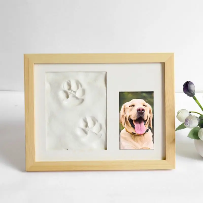 Домашние животные лапы печатает Keepsake фоторамка Мемориал глина отпечаток комплект для собаки любимого питомца