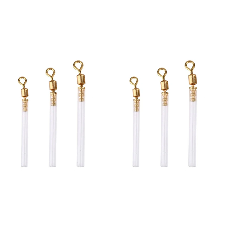 

100Pcs/Lot New Copper Fishing Swivel Head with Tube Rotatary Float Adapters Sea Fishing Float Buoy Seat Connector Accessories, 5
