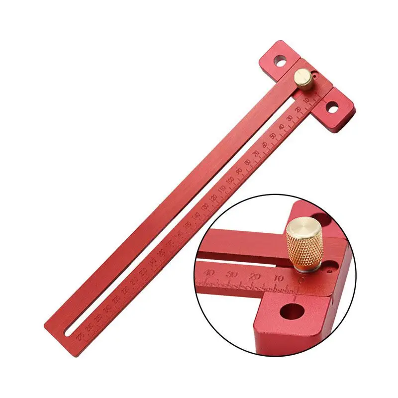 

Aluminum Alloy crossed ruler woodworking T type Scribe Woodworking Ruler