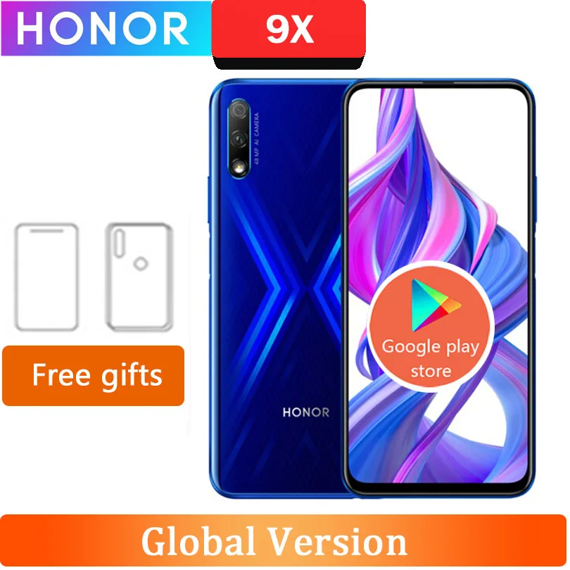 Оригинальный новый сотовый телефон Honor 9X Kirin 710F Android 9 0 6 5 дюйма IPS 2340X1080 4 Гб ОЗУ 128