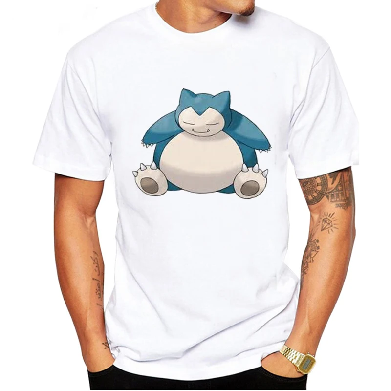 LUSLOS модная футболка с покемоном Kawaii, футболка с японским аниме, мужские футболки с принтом в стиле Пикачу, топы, уличная одежда для мужчин - Цвет: XMT0571