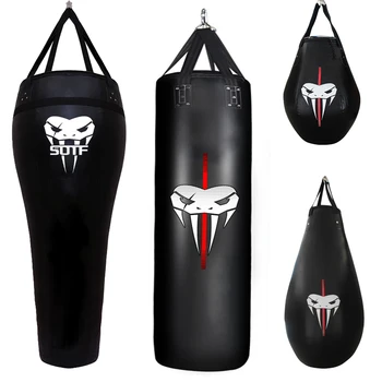 

Heavy Duty Punching Bag for Adult Pear Shape Sandbag Indoor Garden PU Leather Boxing Bag for MMA Trainning Kickboxing Muay Thai