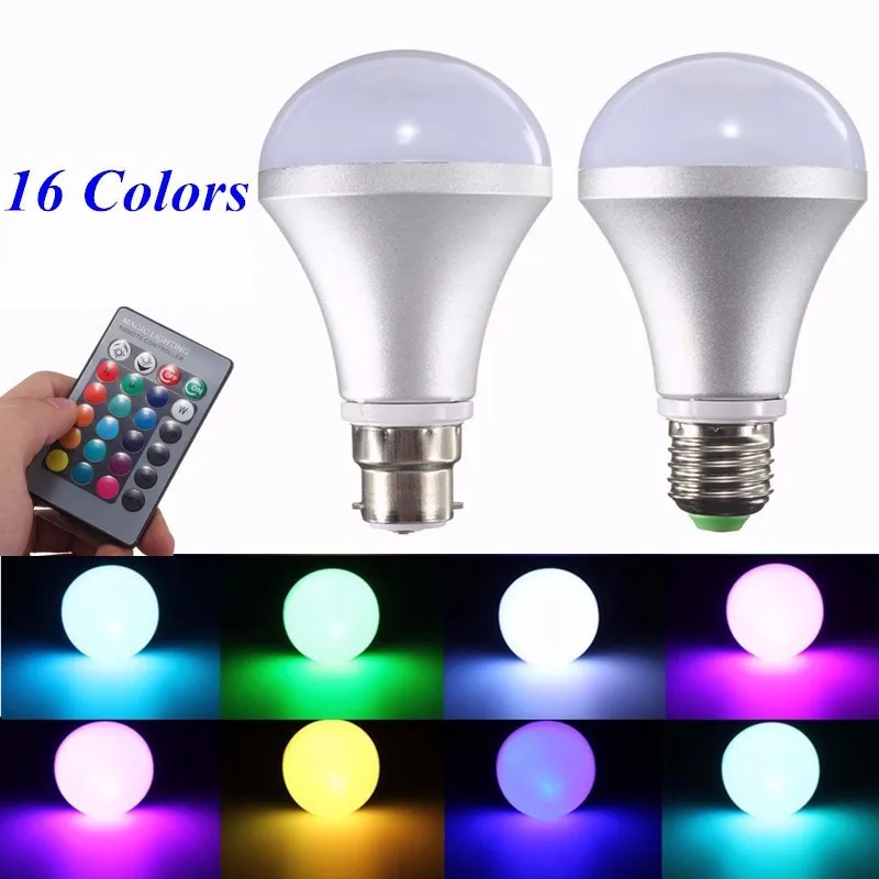 20W E27 RGB Color Changing LED Bulb Spot Flood Light Lamp Home Energy Saving Lamp 85-265V with Remote Dropshipping
