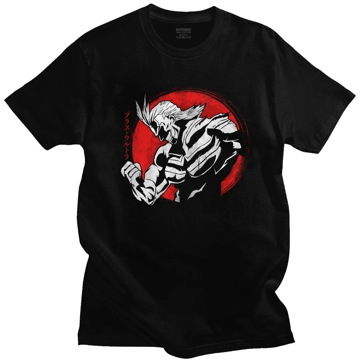 Plus Ultra All Might Men T Shirt Pre-shrunk Cotton Boku No Hero Academia Tee Top Short Sleeve Graphic Tshirt Anime T-shirt Merch | Мужская