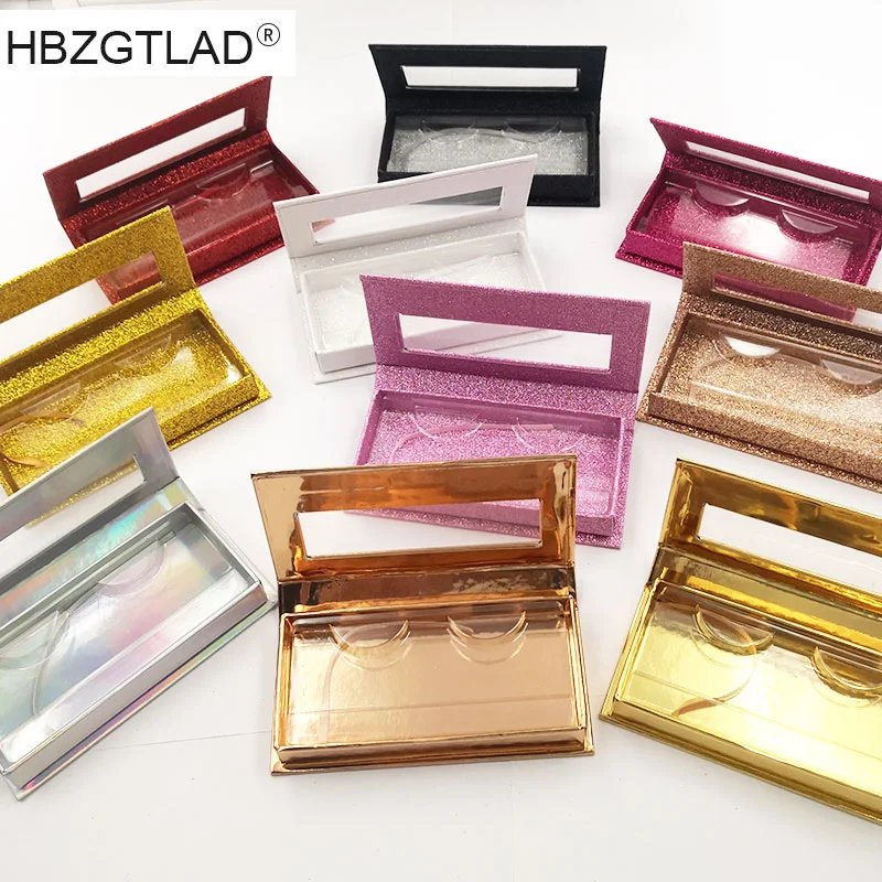 

20pcs wholesale false eyelash packaging box custom your private logo lash box fake 3d mink eyelashes faux cils strip case empty