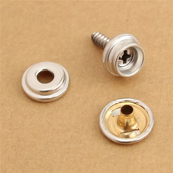 

Canvas Fast Fabric Repair Kit Marine Snap Fasteners Car Hoods Cover Button Rivet Clothing 30pcs Leathers Set Silver Boat