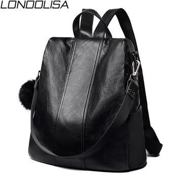

New Upgraded Version Anti-theft Women Backpack 3 in 1 Luxury Soft Leather School Bag For Teenager Girls Travel Backpack Rucksack