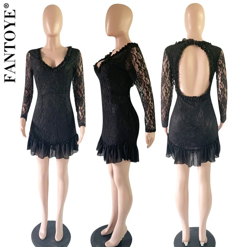 FANTOYE, Boho seeсквозное женское платье для вечеринки, сексуальное, v-образный вырез, кружево, вышивка, белые платья с открытой спиной, женские элегантные открытые платья
