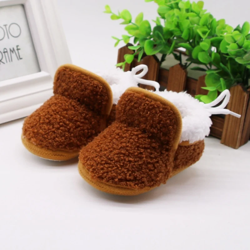 Newborn First Walkers Baby Infant Toddler Shallow Prewalkers Soft Soled Warm Shoes Boots Boy Girls Booties Booty 0-18M