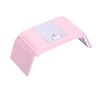 

USB Foldable Dryer Lamp 24W Mini LED UV Art Nail Polish 12 LEDs Gel Acrylic C Uring Ligh Drying Tool(Pink)