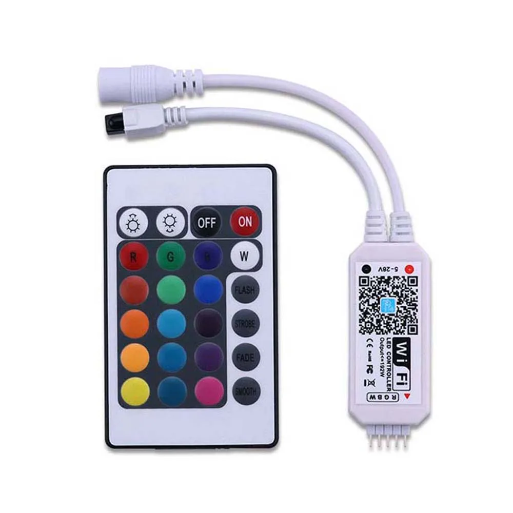 Беспроводной Wi Fi контроллер DC5V 28V RGB/RGBW IR RF светодиодный для 5050 WS2811 WS2812B Pixel