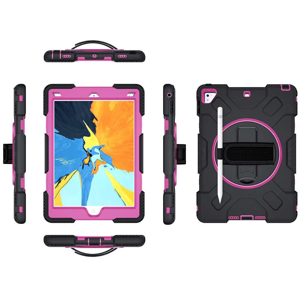 Для IPad 9,7 IPad Pro 9,7 IPad Air 2 Tablet Case PC+ Силиконовый противоударный защитный чехол для планшета с кронштейном на руку