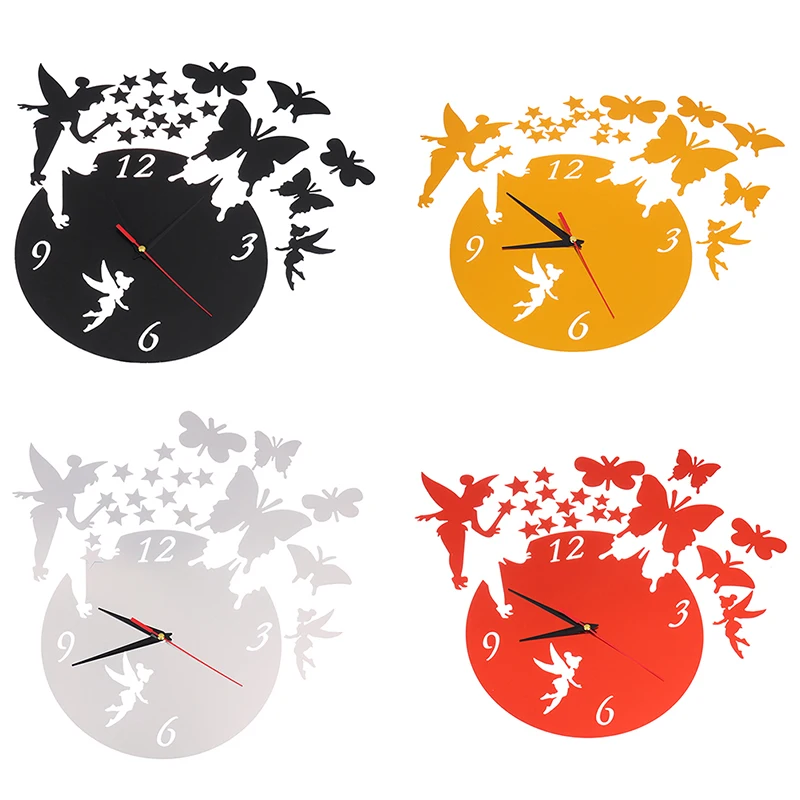 New Home Decoration Acrylic 3d Mirror Clocks Safe Modern Design Quartz Wall Clock Watch Sticker Horse Butterfly | Дом и сад