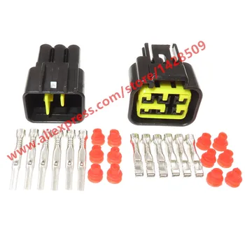 

10 Sets 6 Pin Car Waterproof Window Lifter Wire Connector High-voltage Ignition Coil Plug For Ford Mondeo FW-C-6M-B FW-C-6F-B