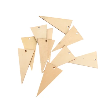 

20pcs Geometric Wood Shapes Wood Charms Pendants For DIY Crafts Unfinished
