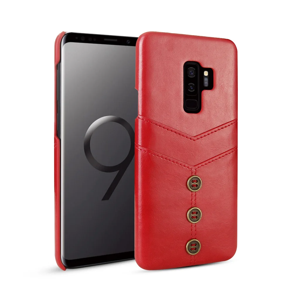 Винтажный чехол из искусственной кожи Waxy для samsung Galaxy S9 Plus, Чехол-держатель для задней карты для samsung S9, чехол для телефона samsung S9/S9 Plus