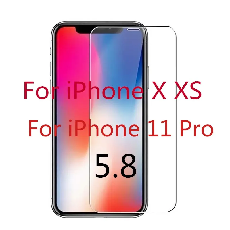 10 шт. закаленное стекло для iPhone X XS MAX XR 4 4S 5 5S SE 5c Защитная пленка для экрана для iPhone 6 6s 7 8 Plus X 11 защита стекла - Цвет: For iPhone XS 11Pro
