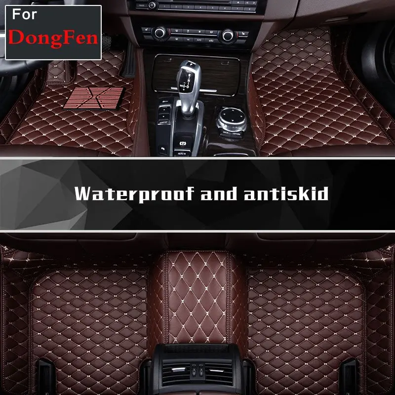 

One Set High-Quality 3 Colour Customized Car Styling Left Driving Floor Mats Full Set Black Sticker For Dongfeng Succe P16 S16