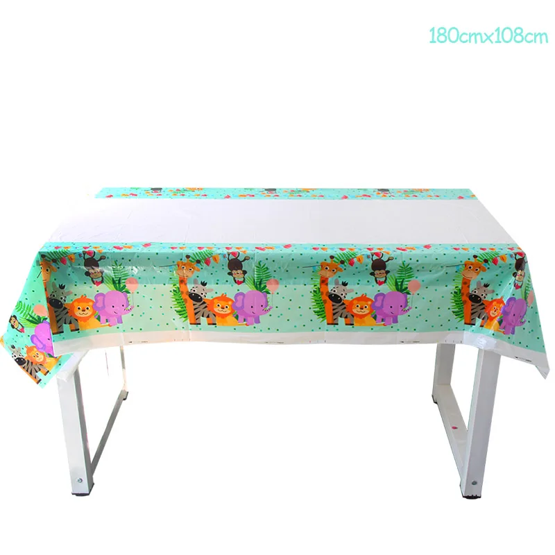1pcs tablecloth 1 год, день рождения для мальчика, первый день рождения, детский душ, украшения для мальчика, синие детские вечерние Набор для дня рождения, украшения для детей, девочек или мальчиков - Цвет: 1pcs tablecloth