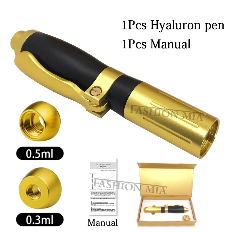 1pcs 2 in 1 pen 0,3 мл и 0,5 мл, наполнитель для губ, гиалуроновая ручка, 2 в 1, инъекционная ручка для губ, кожный наполнитель, удаляет морщины, для инъекций - Номер модели: 1pcs 2 in 1 pen