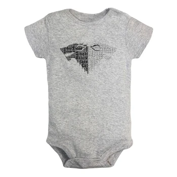

Direwolf Game of Thrones House Stark Wolf Totem Winter Is Coming Newborn Baby Girl Boys Clothes Short Sleeve Romper Outfits