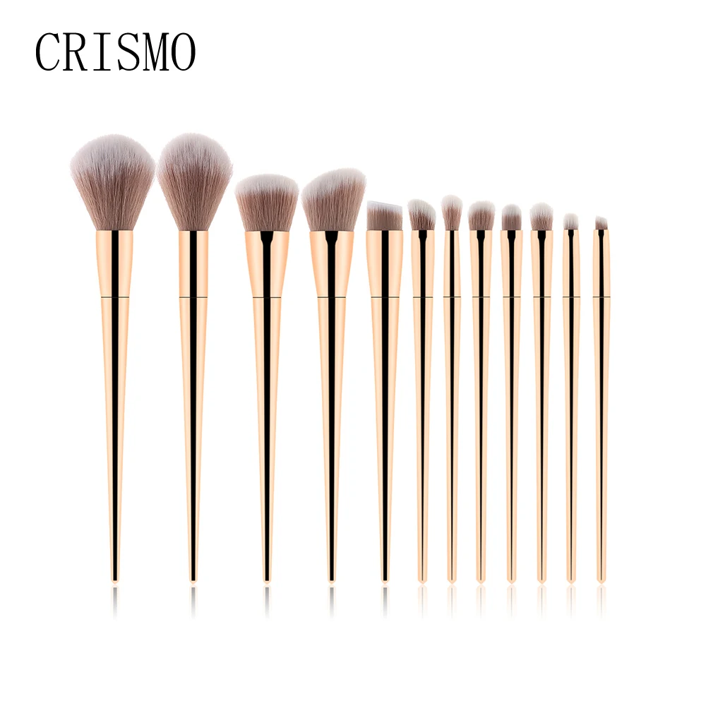 

CRISMO 7/12pcs Makeup Brushes Set Powder Foundation Eye Shadow Blush Blending Cosmetics Beauty Make Up Brush Tool Kits Female