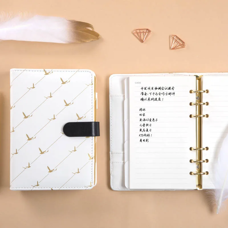 

Refill Papers A6 Notebook Cute Diary Planner Organizer 6 Hole Loose-leaf Bullet journal School Office Writing Stationery Gifts