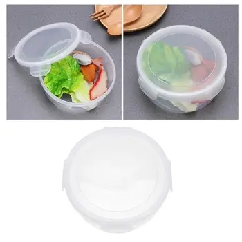 

Plastic Preservation Box Large Capacity Round Case Kitchen Food Storage Box Transparent Food Container for Home (1250ml)