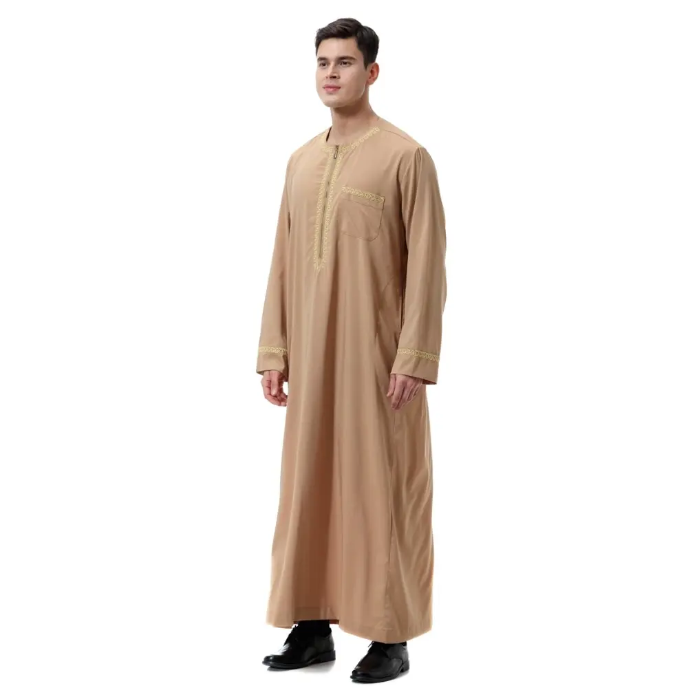 Muslim men clothing Jubba Thobe Islamic Men's Sets Abaya Jilbab Moslem Shirt Robes Eid Mubarak Worship Middle Ramadan