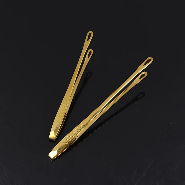 Arany Rozsdamentes Acél Fogófogók Hosszú Fogantyú Nem Csúszás Nélküli Grillező Fogók Steak - Image 4